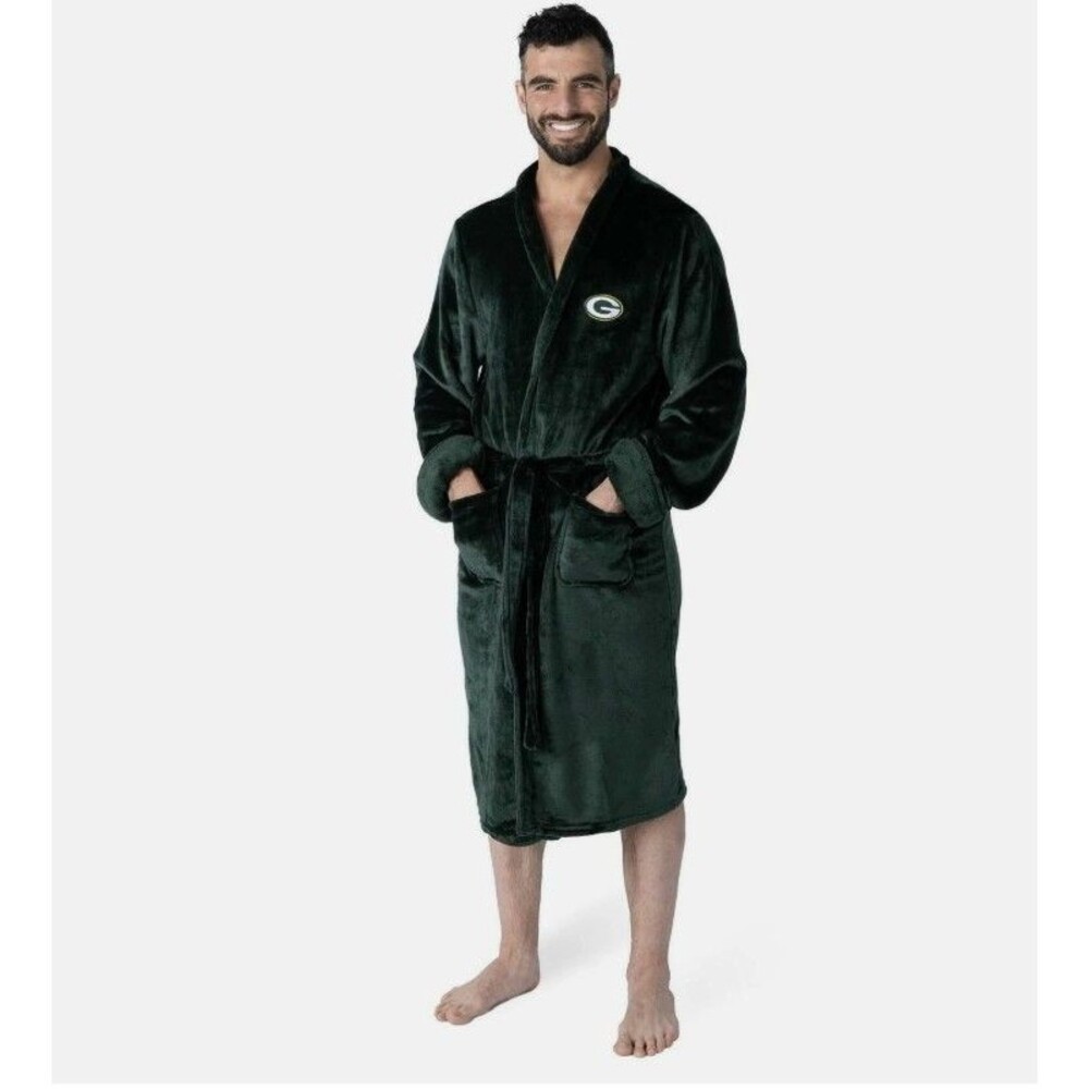 NFL Green Bay Packers Silk Touch Plush Robe L/XL Northwest Factory Sealed Green